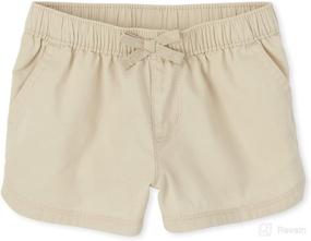 img 4 attached to Trendy Twill Pull-on Shorts for Baby and Toddler Girls at The Children's Place