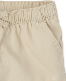 img 2 attached to Trendy Twill Pull-on Shorts for Baby and Toddler Girls at The Children's Place