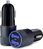 🚗 sicodo 3.4a car charger 2 pack - iphone, galaxy, lg, nexus, pixel, ipad pro compatible logo