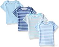 👶 hanes ultimate baby flexy 4-pack: comfy short sleeve crew tees for your little ones! logo