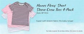 img 2 attached to 👶 Hanes Ultimate Baby Flexy 4-Pack: Comfy Short Sleeve Crew Tees for Your Little Ones!