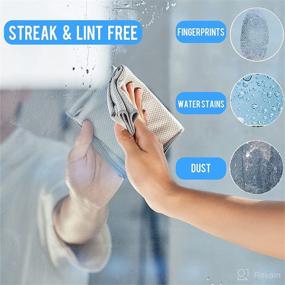 img 2 attached to Streak-Free Miracle Cleaning Cloth | Reusable Microfiber Cloth for Glasses, Cars, TV Screens, Electronics | Nanoscale Cleaning Cloth with Micro Fiber Technology | Pack of 5, 10x10 inch