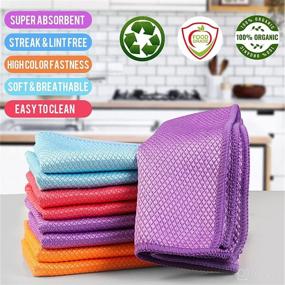 img 1 attached to Streak-Free Miracle Cleaning Cloth | Reusable Microfiber Cloth for Glasses, Cars, TV Screens, Electronics | Nanoscale Cleaning Cloth with Micro Fiber Technology | Pack of 5, 10x10 inch