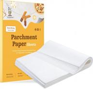 katbite 16x24 inch heavy duty parchment paper sheets, 100pcs precut non-stick full parchment sheets for baking, cooking, grilling, frying and steaming, full sheet baking pan liners, commercial baking logo