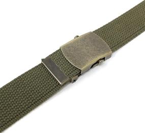 img 2 attached to Canvas Military Style Antique 👖 Buckle Men's Accessories: The Ultimate Belt Upgrade