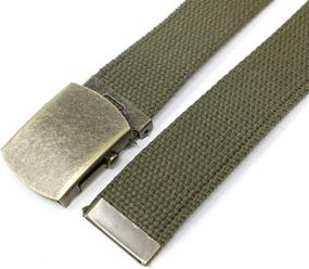 img 3 attached to Canvas Military Style Antique 👖 Buckle Men's Accessories: The Ultimate Belt Upgrade