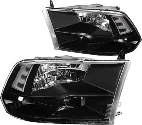 img 4 attached to 🚦 DNA Motoring Smoke Lens Amber Headlights - Compatible with 2010-2018 Ram 1500-5500, Dual or Quad Headlight Models