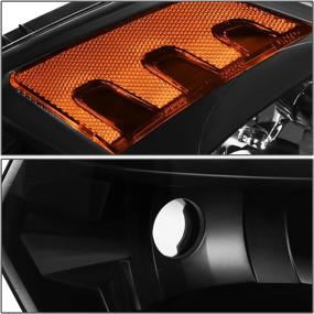 img 2 attached to 🚦 DNA Motoring Smoke Lens Amber Headlights - Compatible with 2010-2018 Ram 1500-5500, Dual or Quad Headlight Models