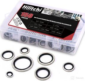 img 4 attached to 🔧 Hilitchi 150-Pcs Assorted Automotive Self-Centered Bonded Seal Oil Washers Gasket Kit [7 Sizes]