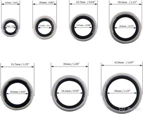 img 3 attached to 🔧 Hilitchi 150-Pcs Assorted Automotive Self-Centered Bonded Seal Oil Washers Gasket Kit [7 Sizes]
