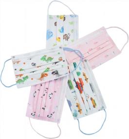 img 1 attached to Emmzoe 3-Layer Filter Kid'S Breathable Face Masks - 50 Pack With 5 Unique Individually Sealed Designs