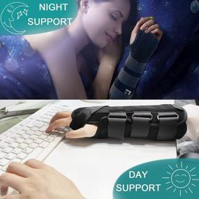 img 2 attached to TANDCF Bestlife Unisex Forearm And Wrist Support Splint Brace Double Fixation Wrist Brace For Carpal Tunnel,Adjustable Night Time Forearm Immobilizer Brace Splints,12.2 Inch (31Cm) Length(LH/L)