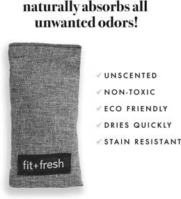 img 3 attached to 👃 Fit and Fresh Activated Charcoal, 4 Pack - Efficient Odor Eliminator by Fit & Fresh, Gray