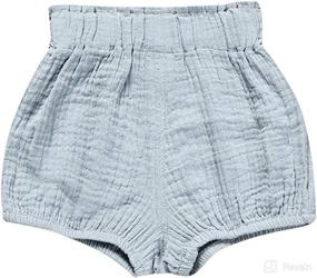 img 1 attached to 👶 Cute and Comfy Baby Girls Ruffle Bloomer Shorts - Stylish Toddler Cotton Linen Panty Diaper Covers