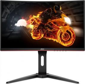 img 1 attached to AOC C27G1 Frameless DisplayPort Adjustable 1920X1080P: Enhance Gaming Experience with 🖥️ 144Hz Refresh Rate, Height Adjustment, Blue Light Filter, Flicker-Free Technology, Wall-Mountable HD Monitor