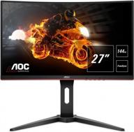 aoc c27g1 frameless displayport adjustable 1920x1080p: enhance gaming experience with 🖥️ 144hz refresh rate, height adjustment, blue light filter, flicker-free technology, wall-mountable hd monitor logo