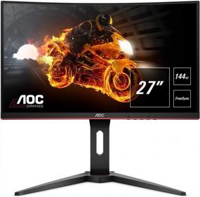 img 4 attached to AOC C27G1 Frameless DisplayPort Adjustable 1920X1080P: Enhance Gaming Experience with 🖥️ 144Hz Refresh Rate, Height Adjustment, Blue Light Filter, Flicker-Free Technology, Wall-Mountable HD Monitor