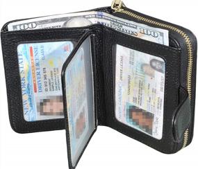 img 2 attached to Кошелек-органайзер для кредитных карт женский из кожи с защитой RFID