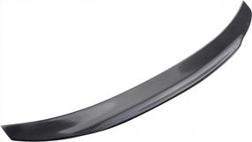 img 1 attached to Highkick Trunk Wing Spoiler Made Of Real Carbon Fiber, Compatible With Mercedes Benz W205 C Class C63 AMG 2015-2019, By MotorFansClub
