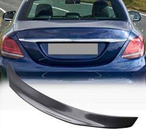 img 4 attached to Highkick Trunk Wing Spoiler Made Of Real Carbon Fiber, Compatible With Mercedes Benz W205 C Class C63 AMG 2015-2019, By MotorFansClub