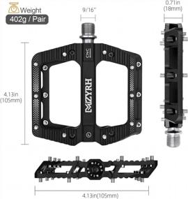 img 3 attached to MZYRH Road/MTB Bike Pedals - 3 Bearings, 9/16” Aluminum Alloy Bicycle Platform Pedals For BMX MTB
