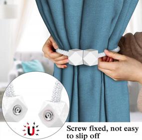 img 3 attached to Upgrade Your Drapery With 8 PCS Magnetic Curtain Tiebacks - Easy Installation, Convenient And Decorative Holders For Window Draperies