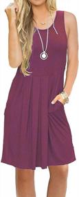 img 4 attached to Stylish And Comfortable: AUSELILY Women'S Tank Dress For A Perfect Summer Beach Look