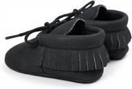 soft sole tassel moccasins: stylish anti-slip first walker shoes for baby boys and girls logo