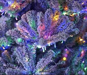 img 3 attached to 8-футовая искусственная рождественская елка без освещения с металлической подставкой, густой снег - AMERIQUE Premium Full Body Shape