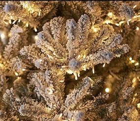 img 4 attached to 8-футовая искусственная рождественская елка без освещения с металлической подставкой, густой снег - AMERIQUE Premium Full Body Shape