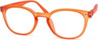 sa106 unisex bi-focal reading glasses with round keyhole plastic rim - perfect for clear vision logo