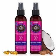 vegan 5-in-1 leave-in spray conditioner bundle for curly hair by hask - cruelty-free, color-safe, gluten-free, sulfate-free, and paraben-free formula included logo