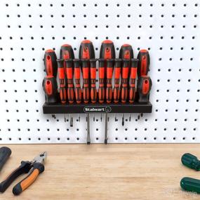 img 1 attached to 🧰 Stalwart 18-Piece Screwdriver Set with Wall Mount and Magnetic Tips - Precision Kit for Flatheads, Phillips, and Torx Screwdrivers