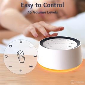 img 2 attached to 💤 Enhanced Sleep Experience: Sound Machine White Noise Machine with 30 Soothing Sounds, 12 Colors, 5 Timers, Memory Function, and Adjustable Brightness - Ideal for Baby, Kids, and Adults (White)