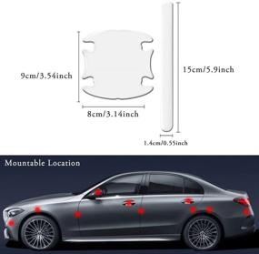 img 1 attached to RUNDRIN 8PCS Car Door Handle Scratch Protector Cup Protector - Clear Silicone Film for Anti-Scratches & Car Paint Protection