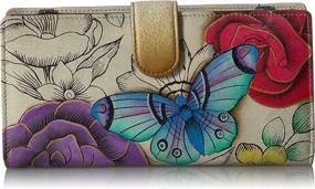 img 4 attached to Anna Anuschka Bi Fold Wallet Yellowstone Women's Handbags & Wallets ~ Wallets