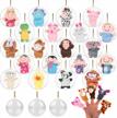 fill your holiday with surprises: 20 clear christmas ball ornaments filled with finger puppets - perfect for xmas tree, birthdays, party favors and more! logo