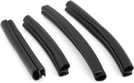 4pcs xmhf car door guard buffer protector sealed strip rubber sealing in black logo