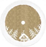 get festive with our large round white christmas tree skirt - perfect for xmas holiday party decorations! logo