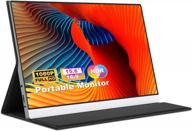 evary portable monitor external desktop protective 15.6", 1920x1080mp, 60hz, anti-glare coating, glossy screen, tilt adjustment, e1, hdmi logo