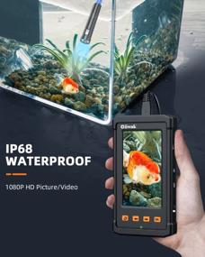 img 1 attached to Dual-Lens Endoscope Camera,8Mm Oiiwak 4.3” IPS Screen 1080P HD Borescope Inspection Camera, IP68 Waterproof Snake Drain Camera With 7 LED Lights/32GB Card/Carrying Case (16.5FT/5M)