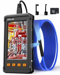 img 4 attached to Dual-Lens Endoscope Camera,8Mm Oiiwak 4.3” IPS Screen 1080P HD Borescope Inspection Camera, IP68 Waterproof Snake Drain Camera With 7 LED Lights/32GB Card/Carrying Case (16.5FT/5M)