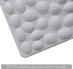 img 1 attached to Grey OTHWAY Soft Rubber Non-Slip Bathtub Mat With Strong Suction Cups For Bathroom.