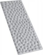 grey othway soft rubber non-slip bathtub mat with strong suction cups for bathroom. logo