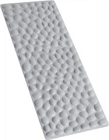 img 4 attached to Grey OTHWAY Soft Rubber Non-Slip Bathtub Mat With Strong Suction Cups For Bathroom.