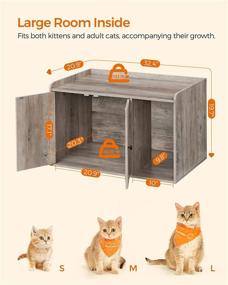 img 1 attached to 🐱 FEANDREA Cat Litter Box Enclosure - Modern Hidden Furniture with Front Entry - Indoor Cat House and Side End Table - 32.4 x 20.9 x 19.7 Inches