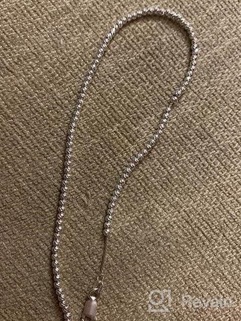 img 1 attached to Miabella Italian-Made 925 Sterling Silver Diamond-Cut 2.5mm Round Bead Ball Chain Anklet Ankle Bracelet for Women and Teens Available in 9, 10, 11 Inches review by David Miller