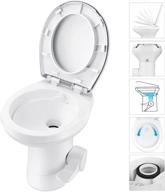 🚽 kohree gravity flush rv foot pedal toilet: 19.7 inch tall profile for efficient flushing in white logo