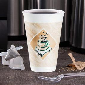 img 1 attached to 🍵 DART DRT-16X16G-25PK 16 oz Cafe G Accents Printed Foam Cup, 25 Pack, Green (1 Sleeve of 25)