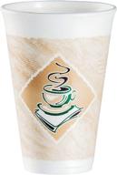 🍵 dart drt-16x16g-25pk 16 oz cafe g accents printed foam cup, 25 pack, green (1 sleeve of 25) логотип